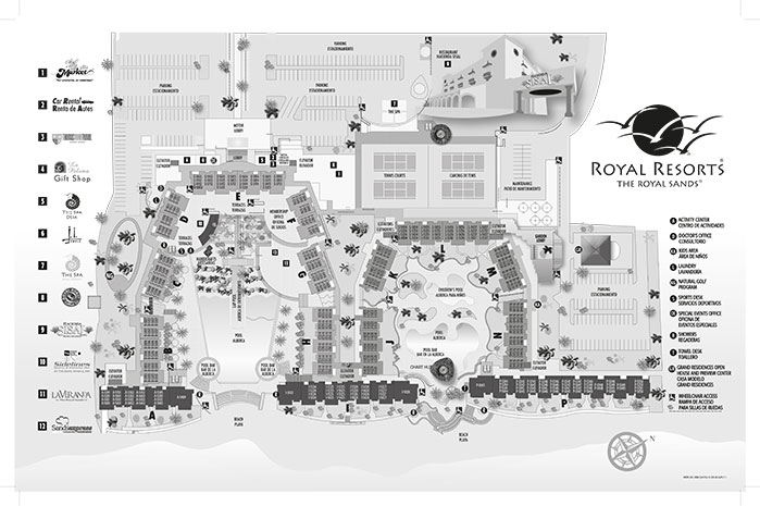 Royal Sands Cancun Map Of Property